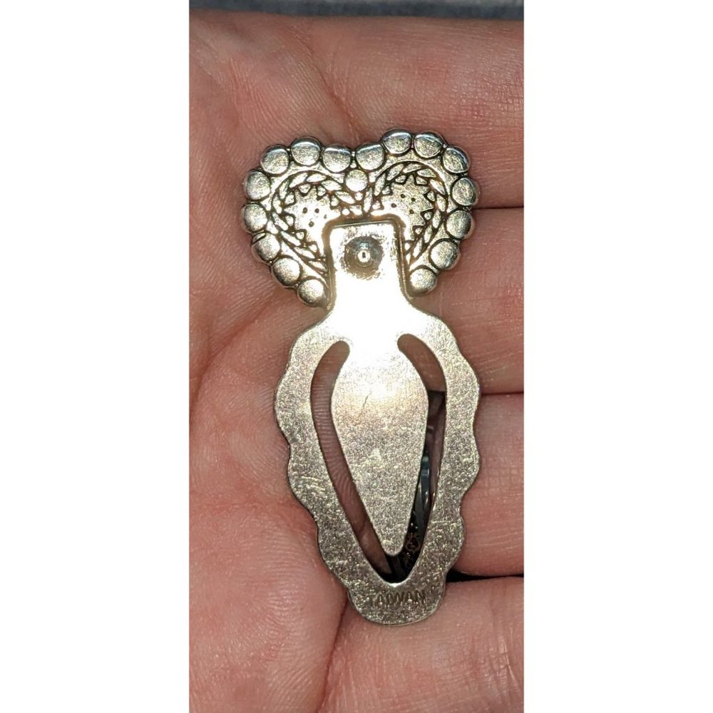Rustic Silver Heart Bookmark - Picture 3 of 3